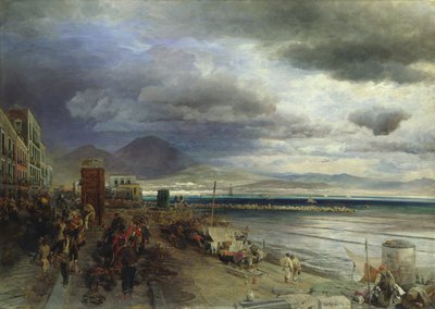 La costa de Nápoles, 1877 de Andreas Achenbach